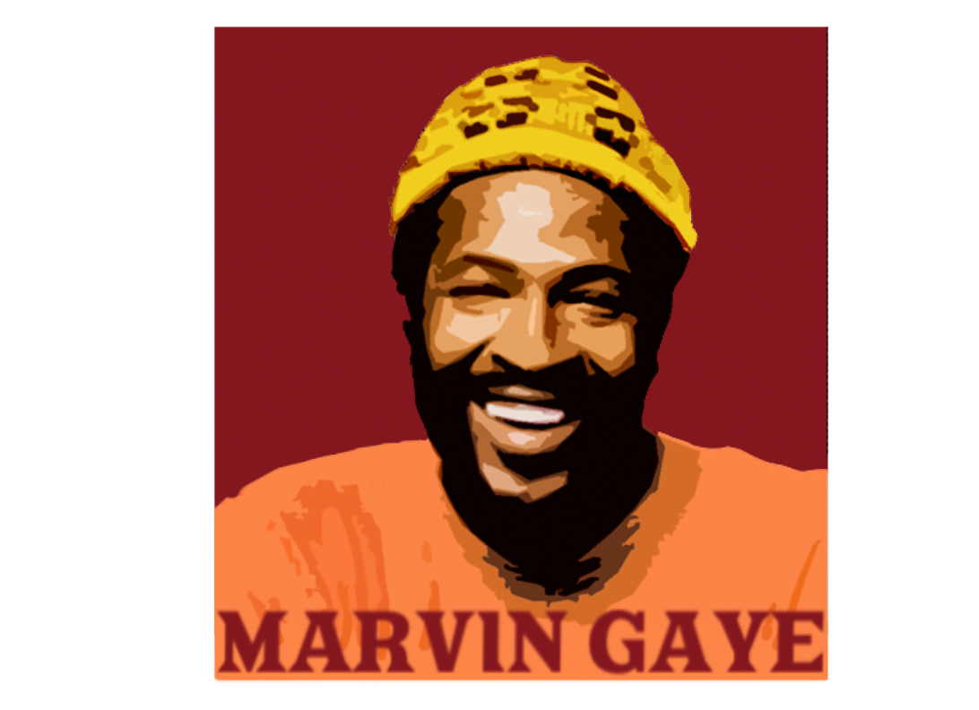 Marvin Gaye iconic portrait